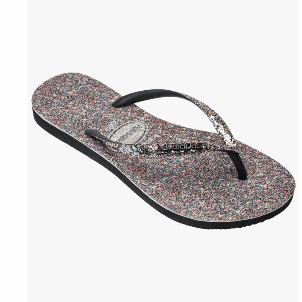 havaianas Slim sparkle Carnaval Flip Flops in size 11 41/42 - Picture 2 of 7